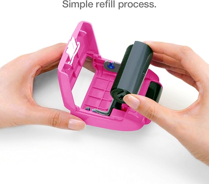 Plus Guard Your ID Wide Roller Stamp, Pink