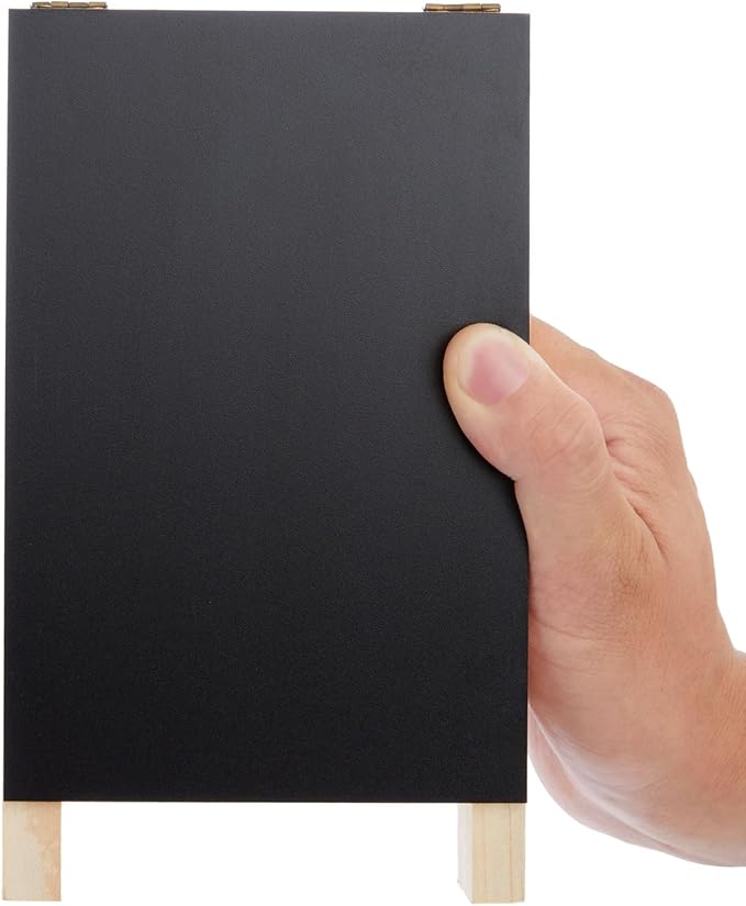 2 Pack Mini Chalkboard Easel Signs for Tabletop Decorations, Restaurant Food Display, Message Boards, Small Business, Wedding, Catering Events, Coffee Shop (4.5x7.5 in)