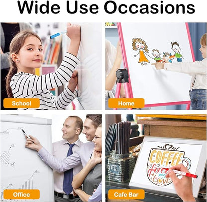 Shuttle Art Dry Erase Markers, 15 Colors Magnetic Whiteboard Markers with Erase,Fine Point Perfect For Writing on Whiteboards, Dry-Erase Boards,Mirrors for School Office Home