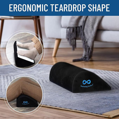 Everlasting Comfort Seat Cushion, Back Cushion, & Foot Rest Bundle - Memory Foam Office Chair Cushions for All-Day Comfort - Ideal for Work, Car, Desk