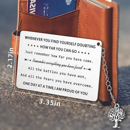 Sobriety Gifts for Women Men, Proud of You Sobriety Wallet Cards, AA Gifts Sobriety Anniversary Presents