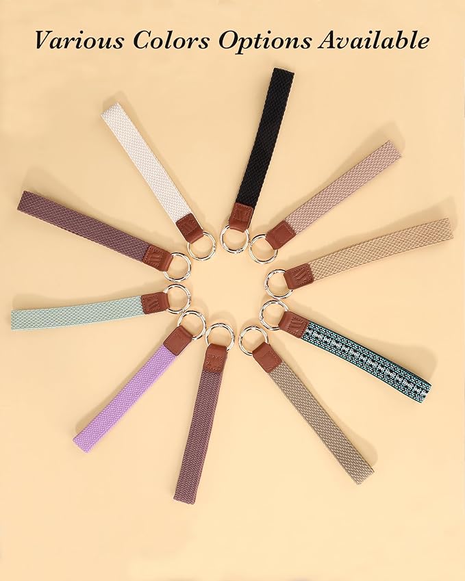 Wristlet Keychain for Women Stretchy Wrist Keychain Lanyard for Phone Case Wallet Id Card Badges (Sage Green)