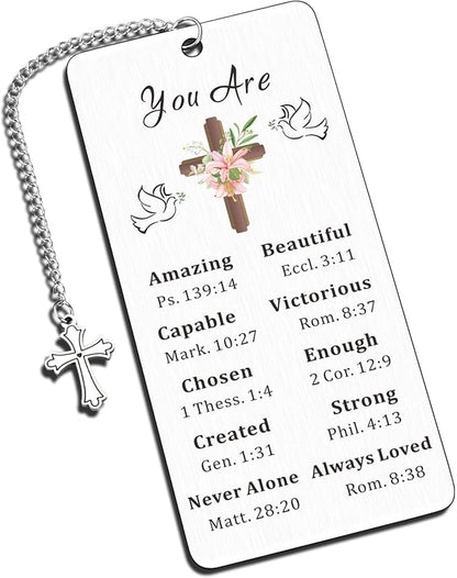 Christian Gifts for Women Faith Confirmation Gifts for Teen Girls Stocking Stuffers Christmas Gifts Bible Accessories Bookmark Faith Based Spiritual Gift for Women Sponsor First Communion Baptism Gift