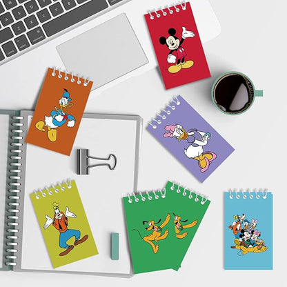 24 Pieces Mini NotePads Mouse Themed Party Favor as Mickey Minnie Theme Notepads Spiral Notepads Birthday Teacher Classroom Rewards Supplies for Kids Party Goody Bags Stuffers, 2.36 x 3.94 Inches