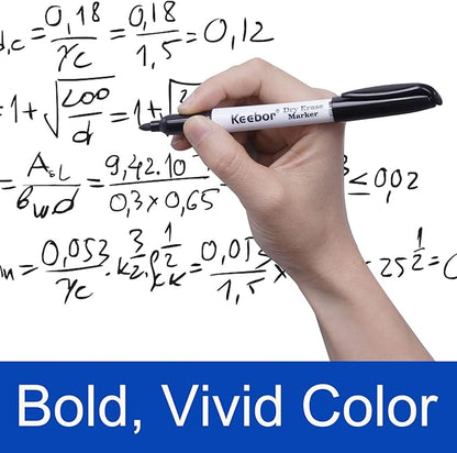 Dry Erase Markers Fine Tip, 3 Assorted Colors, 72 Pack Low-Odor Whiteboard Markers, Office Supplies