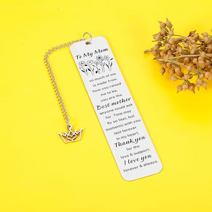 Mother of The Bride Gifts, Mother’s Day Gifts, Best Mom Ever Bookmark for Mom Mother Mommy Grandma from Teens Valentine’s Day Christmas Gift Book Lovers Gift