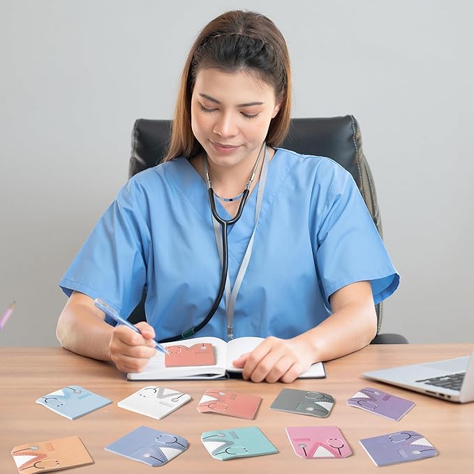 ANGOLIO 30Pcs Nurse Gift Sticky Notes Nurse Costume Themed Sticky Notes Nurse Appreciation Gifts Student Essentials Fun Cute Memo Pads for Nurses Doctor Hospital Gift