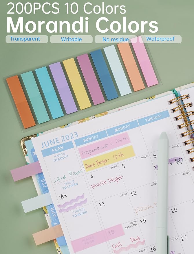 NiArt Bible Highlighters and Pens No Bleed, Morandi Colors 12 Highlighters + 8 Gel Pens + 200 Sticky Notes, Ergonomic Design with Fade-Resistant Soft-Toned Pastel Ink for Journaling