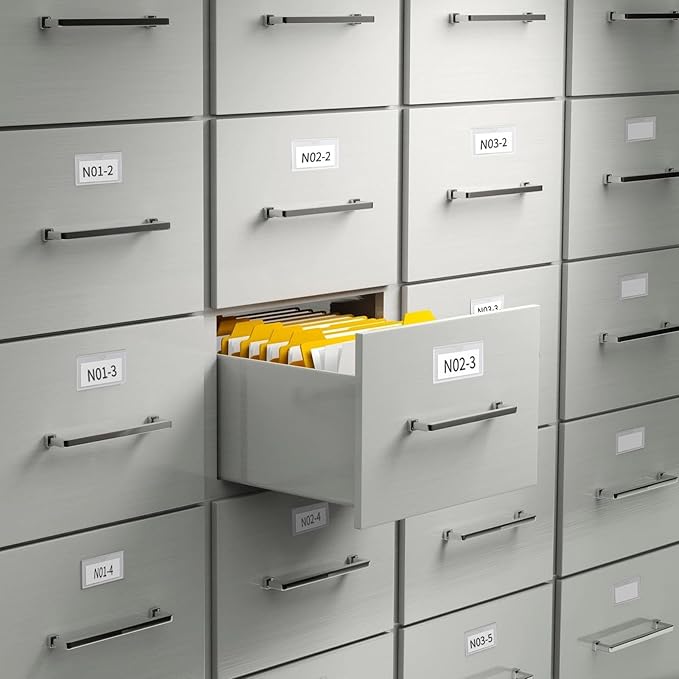 24 Pack Self-Adhesive Index Card Pockets for 3" x 5" Card,Clear Plastic Labels Holders with Top Open for Loading, Storage Bins, Library and Bins