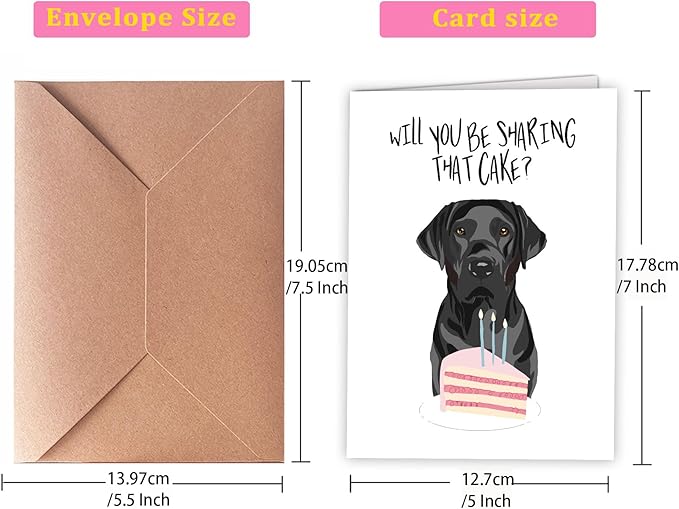 Hqulpr-1pc Funny Dog Birthday Card, Funny Birthday Cards For Dog Lovers, Birthday Card From Dog,Funny Birthday Cards For Men, Women, Husband, Son, Dad, Mom, Him, Best Friend, Brother