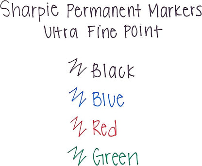 Sharpie 37675PP Permanent Markers, Ultra Fine Point, Assorted Colors, 5 Count