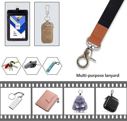 Lanyard, Long Neck Lanyard Key Lanyard, Id Badge Lanyard for Women and Men, Cute Cool Lanyard Strap for Car Keys, Card Holder, Whistle, Keychain, Wallet (Pink)