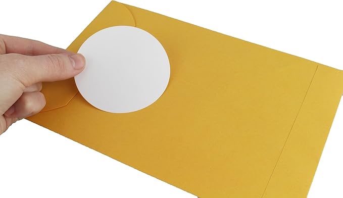 ChromaLabel 3 Inch Circle Sticker Labels, Easy to Write On Round Colored Stickers, High Visibility Permanent Labels - 500 Sticky Dots per Roll, White Dot Stickers