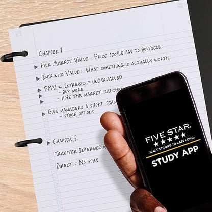 Five Star Flex Refillable Notebook + Study App, College Ruled Paper, 1 Inch TechLock Rings, Pockets, Tabs and Dividers, 200 Sheet Capacity, Purple (29328AB6)