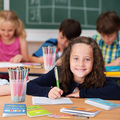 Funrous 32 Pcs Motivational Quote Pens Inspirational Notepads Mini Journal with Ballpoint Pen Small Notebooks Gift Set for Men Women Coworkers, Adult Party Favors Prizes Gift Bulk(Colorful)