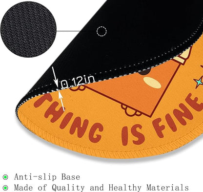 Gctriki Dumpster on Fire Mouse Pad for Desk, Funny Small Round Mousepad for Computer Laptop Gaming, Stitched Edge Non-Slip Rubber Base, Cute Dumpster Home Office Desk Accessories Decor for Women