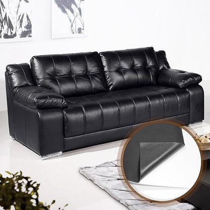 CHEIGHY Leather Repair Patch for Couches 17X118 inch Self-Adhesive Leather Repair Tape kit for Furniture Sofa Vinyl Car Seats Couch Chairs Shoes Down Jackets (Black)