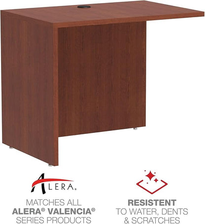 Alera ALEVA353624MC Valencia Series 35 in. x 23-5/8 in. x 29-1/2 in. Reversible Return/Bridge Shell - Medium Cherry