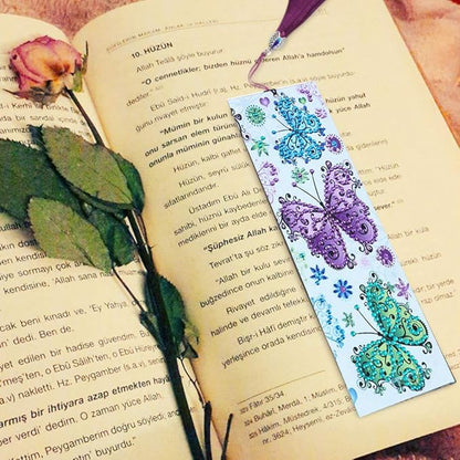 2Pack Diamond and Painting Bookmarks DIY Bookmarks with Tassel Great Gifts for Christmas, Thanksgiving, New Year, Birthday
