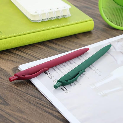 deegtran Pens Bulk, 200 Pack No Bleed Green Barrel Click Pens, Wholesale Retractable Ballpoint Pens, Pens Medium Point, Smooth Ink Pens, 1.0MM Black Ink