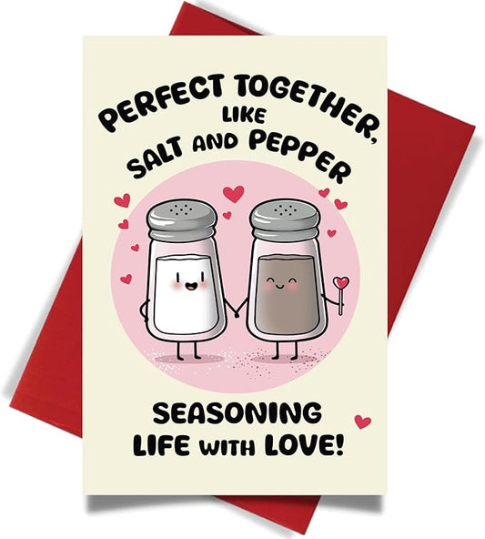 Cheerin Anniversary Cards for Him and Her - Sweet Romantic Greeting Card with Envelope - Birthday Cards for Husband Wife Girlfriend or Boyfriend