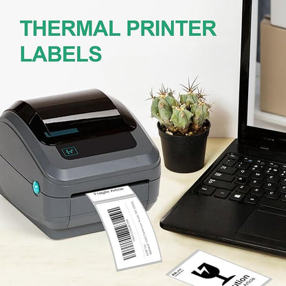 12 Rolls 2.25" X 4" Thermal Printer Labels, 350/Roll - Direct Thermal Labels Compatible with Zebra & Rollo Printers