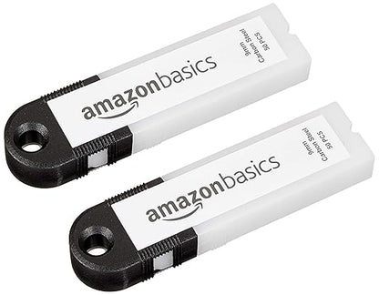 Amazon Basics 9mm (13 Point), Carbon Steel Snap Off Blades, 100 pack, Silver