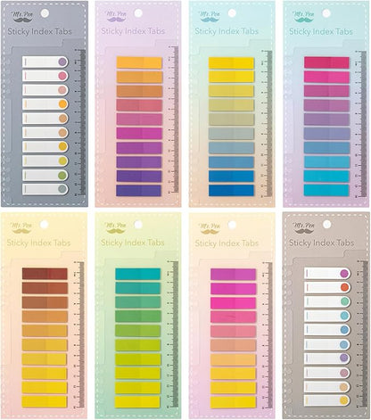 Mr. Pen- Sticky Tabs, 1600 Pcs, Colorful Book Tabs, Transparent Sticky Tabs for Books, Sticky Note Tabs, Page Markers Tabs, Book Markers, Page Tabs, Book Tabs for Annotating Books, Book Sticky Tabs