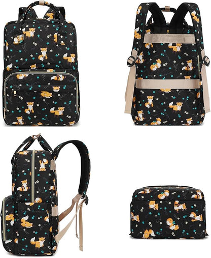 Fox Laptop Backpack College Bookbag School Backpack for Women Girls, Travel Backpack 15.6 Inch Computer Backpacks