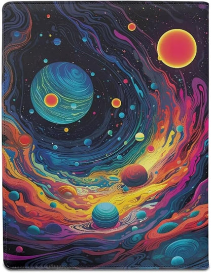 Cozeyat Earth Planet Clipboard Folder Portfolio, A4 Leather Padfolio Clipboard, Business Portfolio Clipboard Folder Professional Portfolio for Interview Resume Office Conference