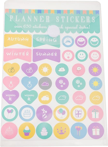 6’’ x 9’’ Vertical Clear Plastic Envelopes Receipt Stickers File Storage 30 Pack Hook Loop Closure