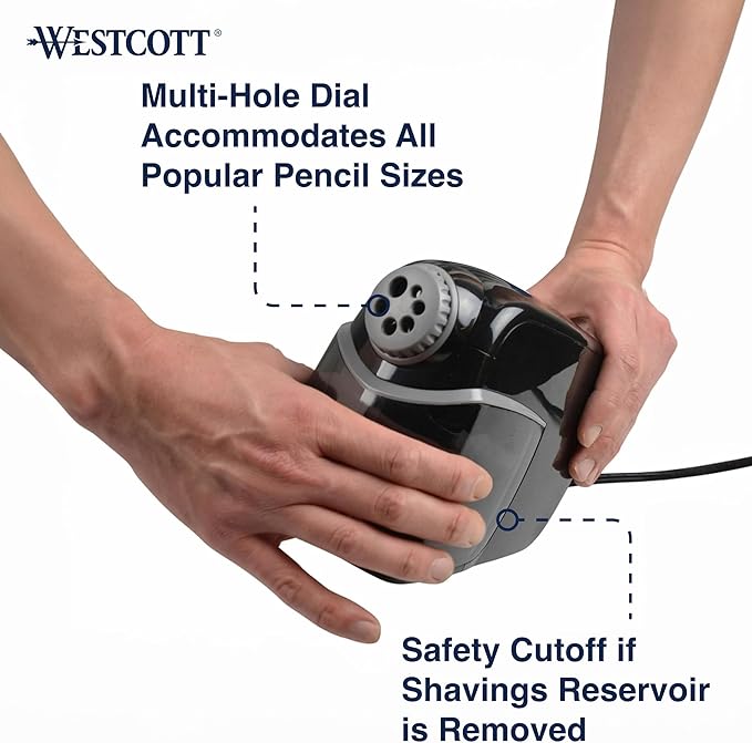 Westcott iPoint Heavy Duty Electric School Pencil Sharpener (16681)