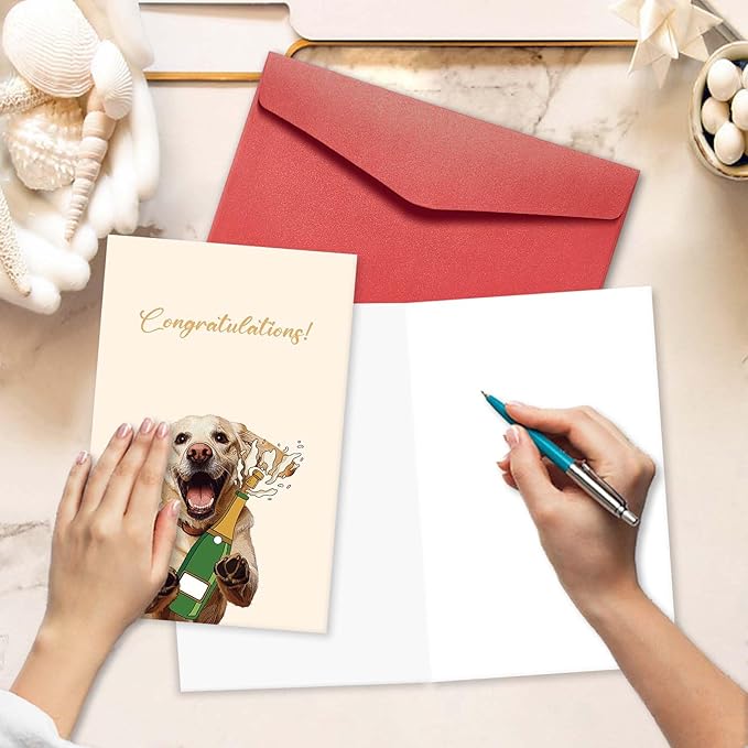 Labrador Wedding Congrats Card for Dog Lover Couple, Wedding Congratulations Card from Dog, Cute Dog Engagement Card, Bridal Shower Card, Wedding Day Congrats Gift for Newlyweds