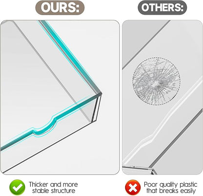 Acrylic Drawer Organizers - 21 Drawers 4 Set - Clear Storage Drawers for Office Supplies - Stackable Makeup Organizer - Dustproof Desk Organizers for Makeup, Jewelry, Pen, Stationary