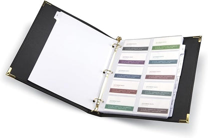 Samsill Classic Collection Business Card Ring Binder Round Ring - Black (81080)