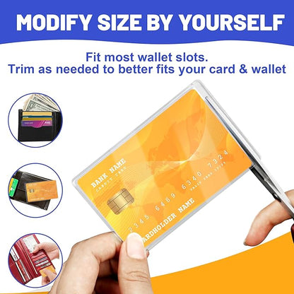 16 PCS Social Security Card Protector Sleeves/New Medicare Card Protector Sleeve/Credit Card Holder,31 Mil Soft Clear Plastic Card Sleeves, Waterproof SSN Card Protector