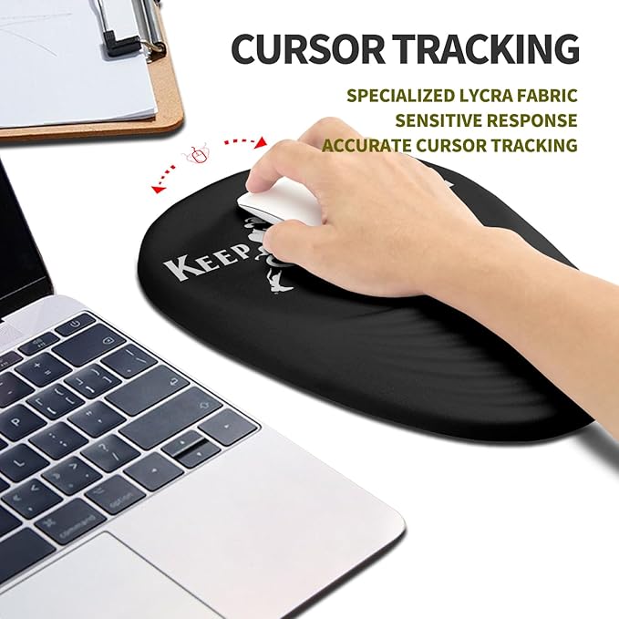 Hokafenle Ergonomic Mouse Pad Wrist Support, Terraced Slope Carpal Tunnel Wrist Pad for Mouse with Unibody Memory Foam, Wrist Rest Pain Relief Mousepad (Rocking, 11.8x7.9 in)