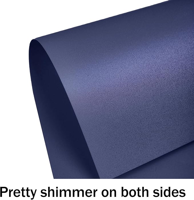 Navy Blue Shimmer Cardstock 8.5 x 11 Navy Blue Paper, Goefun 24 Sheets 80lb Card Stock Printer Paper for Christmas, Invitations, Certificates, Crafts, Card Making