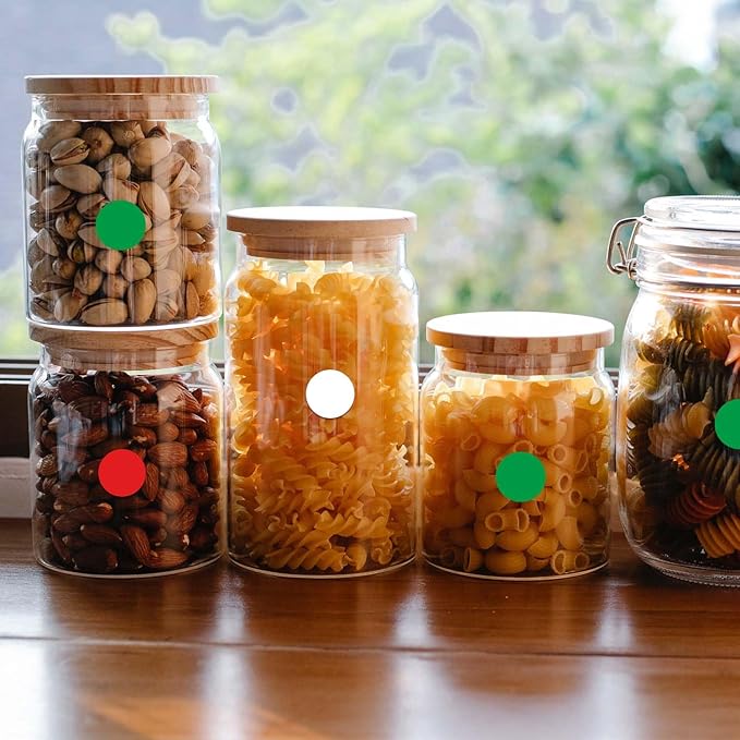 0.75 Inch Round Color Coding Labels,Laser and Inkjet Printable,Easily Writable with Perforation Line (6 Rolls,500 Labels Per Roll)