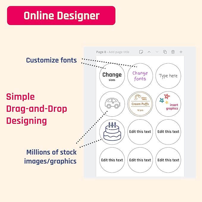 (2" x 4") 30 Sheets, Printable White Sticker Labels, Laser/Inkjet Printing - Matte, 10 per Page
