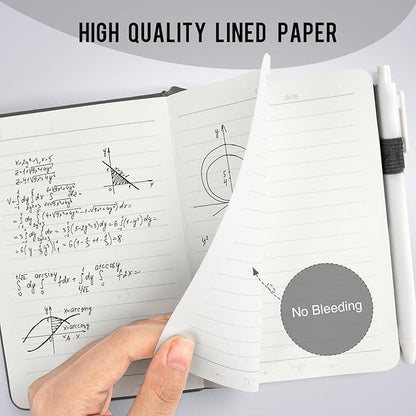 Pocket Small Notebook Journals, 16 Pack (Silver Gray) Mini Notebook 3.7x5.7 Journaling Notebooks for Women Men, Hardcover Lined Note Pads with Pens for Work, Business, Travel Journal, Office Supplies