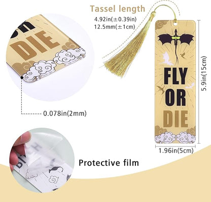 Dragon Acrylic Bookmarks, Bookish Merch Book Lovers, Unique Bookmark for Men, Page Markers Reading Accessories - Set of 3