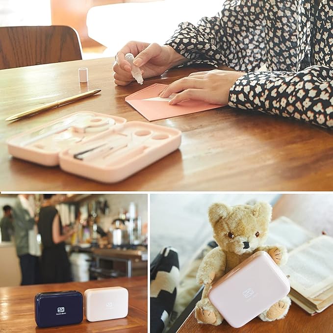 Plus Stationery Kit Pink (Scissors, stapler, tape, liquid glue, cutter, ruler, tape measure, pin for SIM card replacement) TD-001 30-211 With Original Stylus Ballpoint Touch Pen