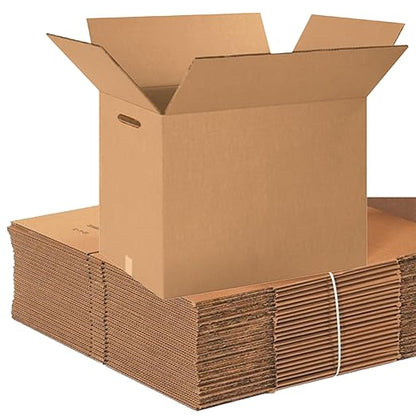 AVIDITI Double Wall 24" x 18" x 18" Cardboard Boxes with Hand Holes (10-Pack) | Large Corrugated Boxes for Shipping, Packaging, Moving, Storage Box for Home or Business, Strong Wholesale Bulk Boxes