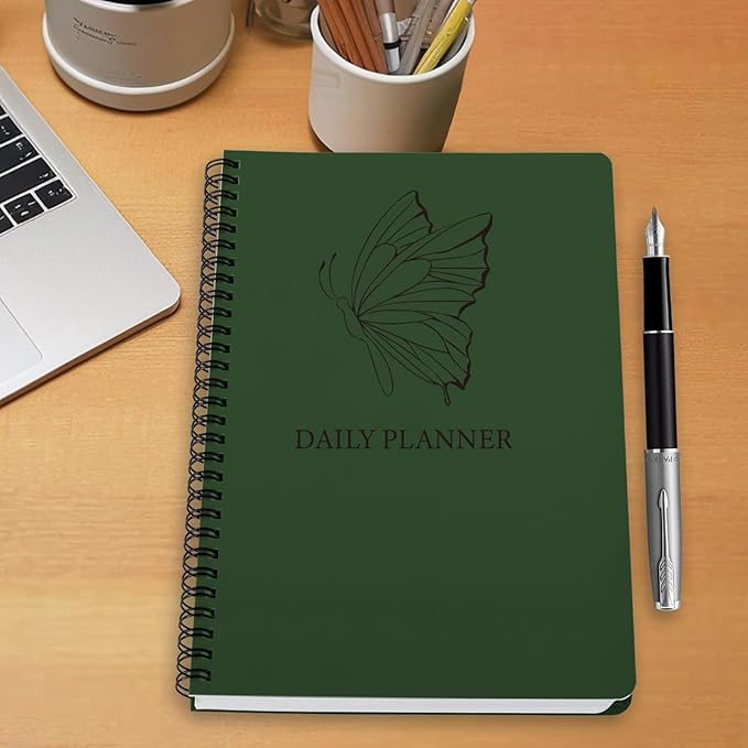 Day Planner Notebook - Undated Planner To Do List Notebook, Today Planner with Checklist, Daily To Do Planner to Increase Productivity, The Perfect Office Supplies For Man/Women (Dark Blue)