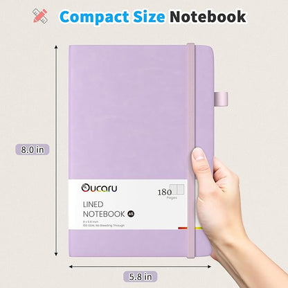 Lined Journal Notebook, 16 Pack, 180 Pages, A5 Journals for Writing, 100 GSM Thick Paper, Small Notebooks Daily Journal for Women Men Work, Business, School, Travel Supplies
