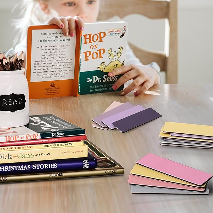 24PCS Magnetic Bookmarks Book Mark - 12 Colors Magnet Bookmark Clips, Cute Book Marks for Reading Women Men, Bookmarks for Book Lovers