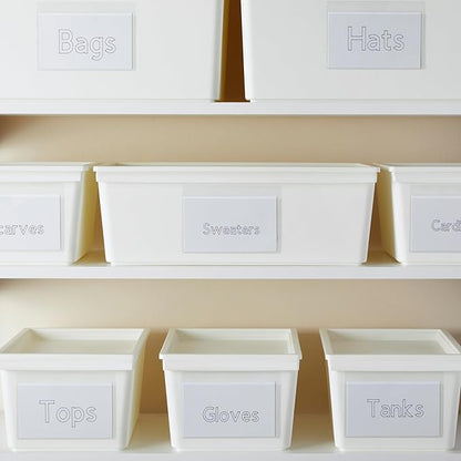 100 Pack Clear Self-Adhesive Pocket Label Holders for Index Cards 3x5, Bulk Top Load Plastic Sleeves for Storage