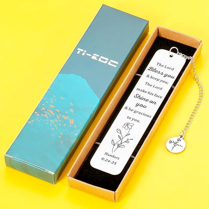 Baptism Gifts for Girls Kids, Inspirational Religious Cross Bookmark Gifts for Boss Lady Women Her Graduation Catholic Birthday Christmas Christian Church Gifts for Her