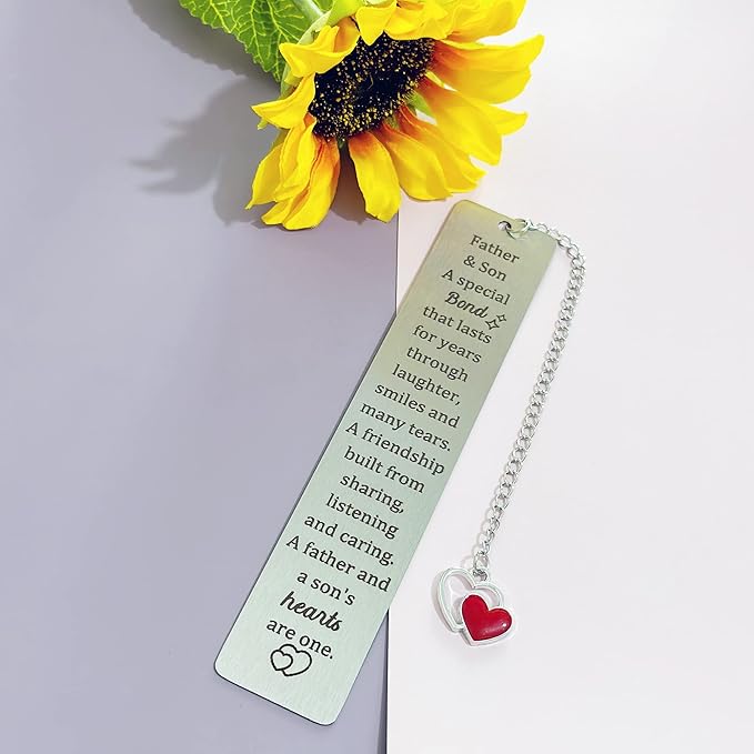 Daddy Bookmarks Fathers Day Appreciate Gift Man Bookmarker Father Son A Link Can Never Be Undone Birthday Present Dad Retirement Family Love Quotes Keepsakes Christmas Thanksgiving Book Accessory